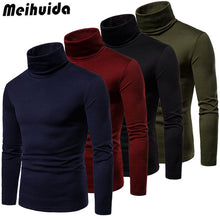 Load image into Gallery viewer, New Streetwear Men's Winter Warm Cotton High Neck Pullover Jumper Sweater Tops Mens Turtleneck Fashion
