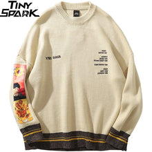 Load image into Gallery viewer, 2019 Men Hip Hop Sweater Pullover Streetwear Van Gogh Painting Embroidery Knitted Sweater Retro Vintage Autumn Sweaters Cotton