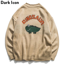 Load image into Gallery viewer, Dinosaur Lovely Sweater Men 2018 Winter Pullover Men's Sweaters Oversized Boy Student Sweater Black Khaki