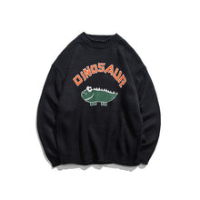 Load image into Gallery viewer, Dinosaur Lovely Sweater Men 2018 Winter Pullover Men's Sweaters Oversized Boy Student Sweater Black Khaki